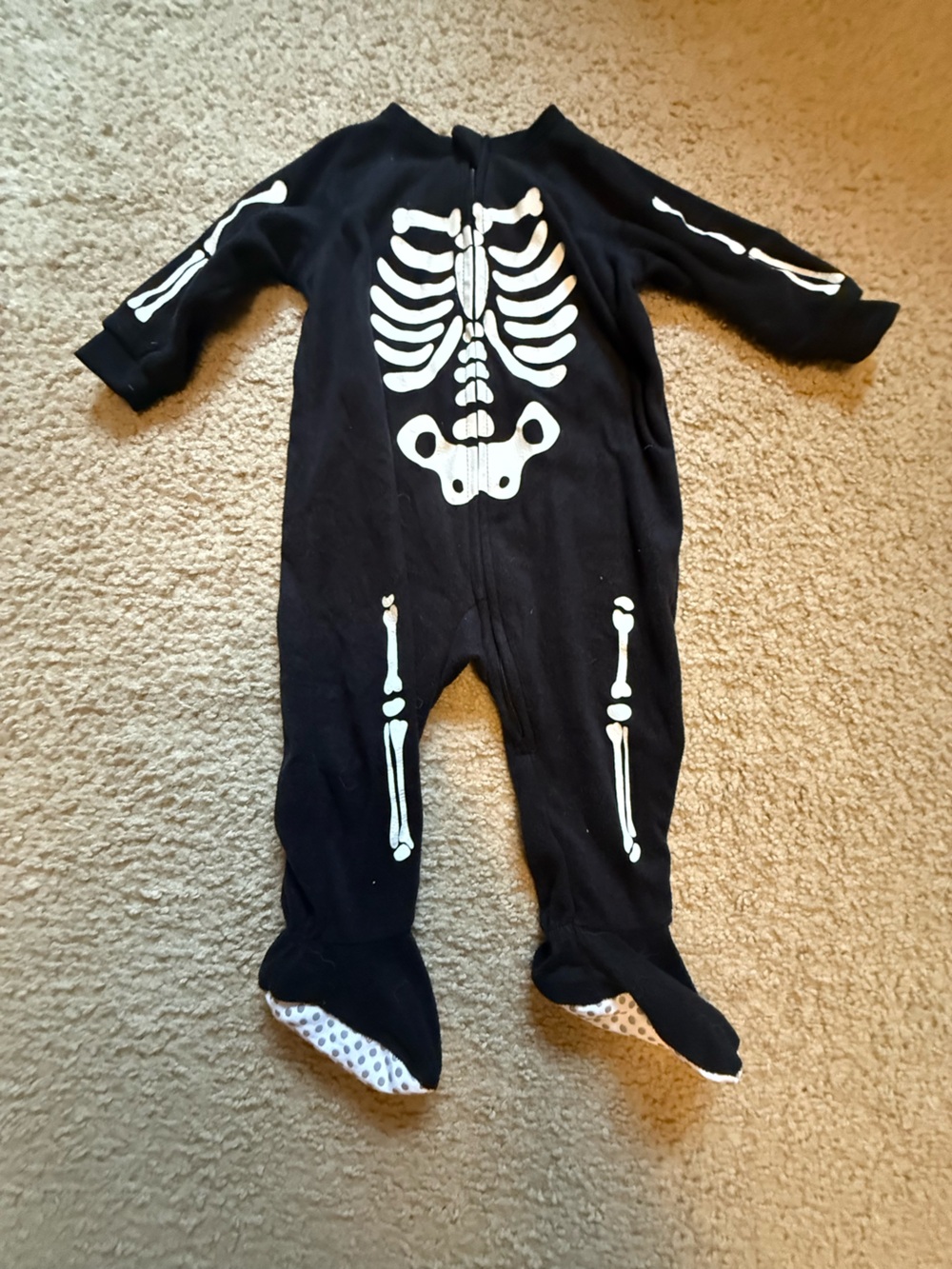 The Children's Place Black Skeleton Footed One-Piece